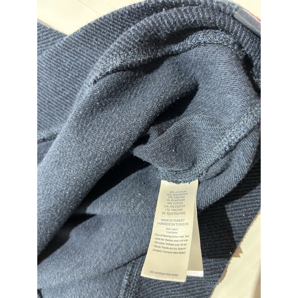 Faherty Legend Sweater 1/4 Zip Pullover Navy Blue Men's Size Medium Casual EUC - Picture 7 of 8